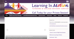 Desktop Screenshot of learninginmotiontutoring.com